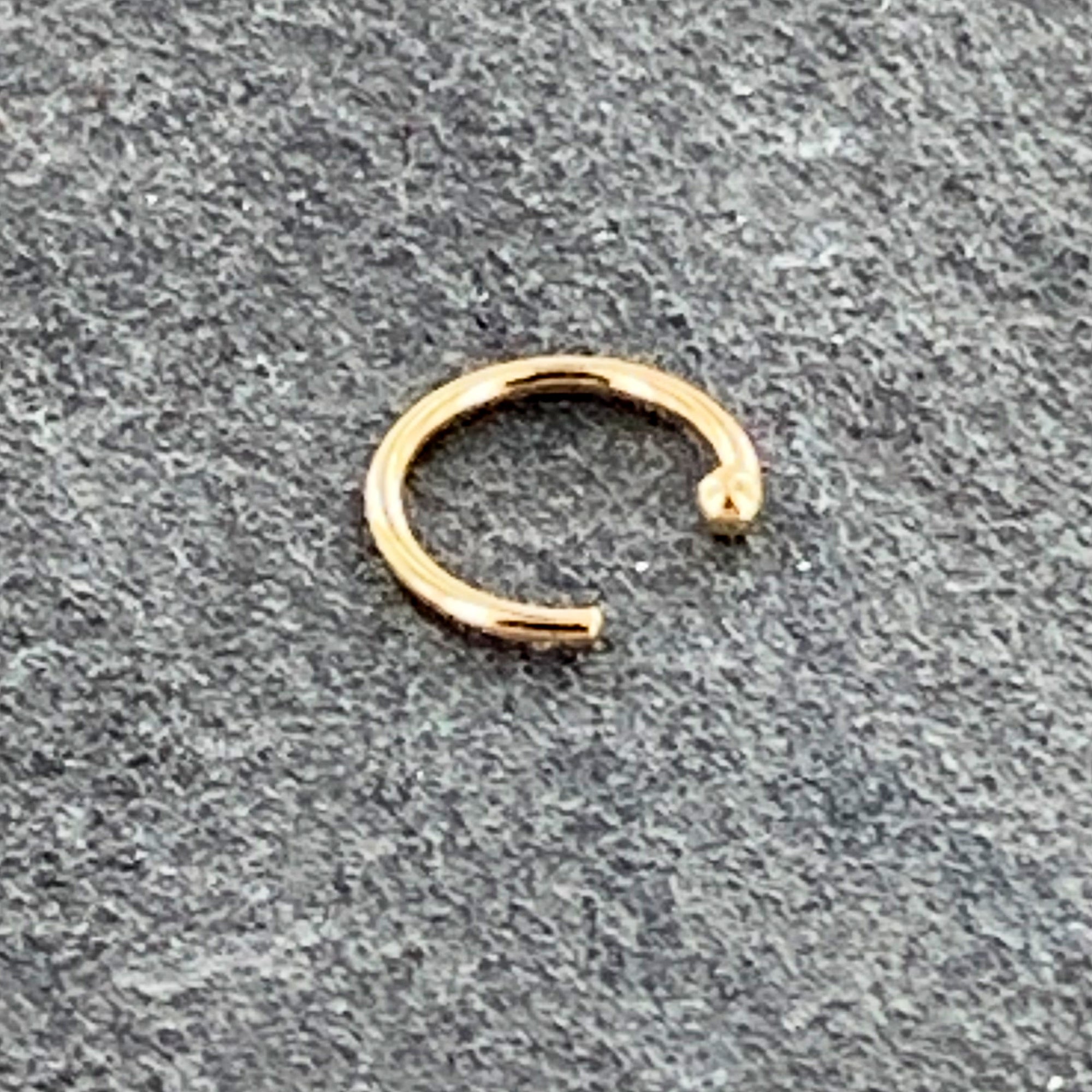 Fake Septum Nose Ring Clip Non Piercing Gold Plated Sterling Silver Fake  Lip Rings Nose Hoop Faux Piercing Jewelry